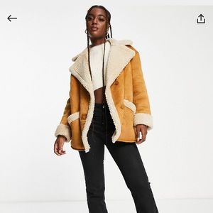 Bershka Faux Sherling Coat